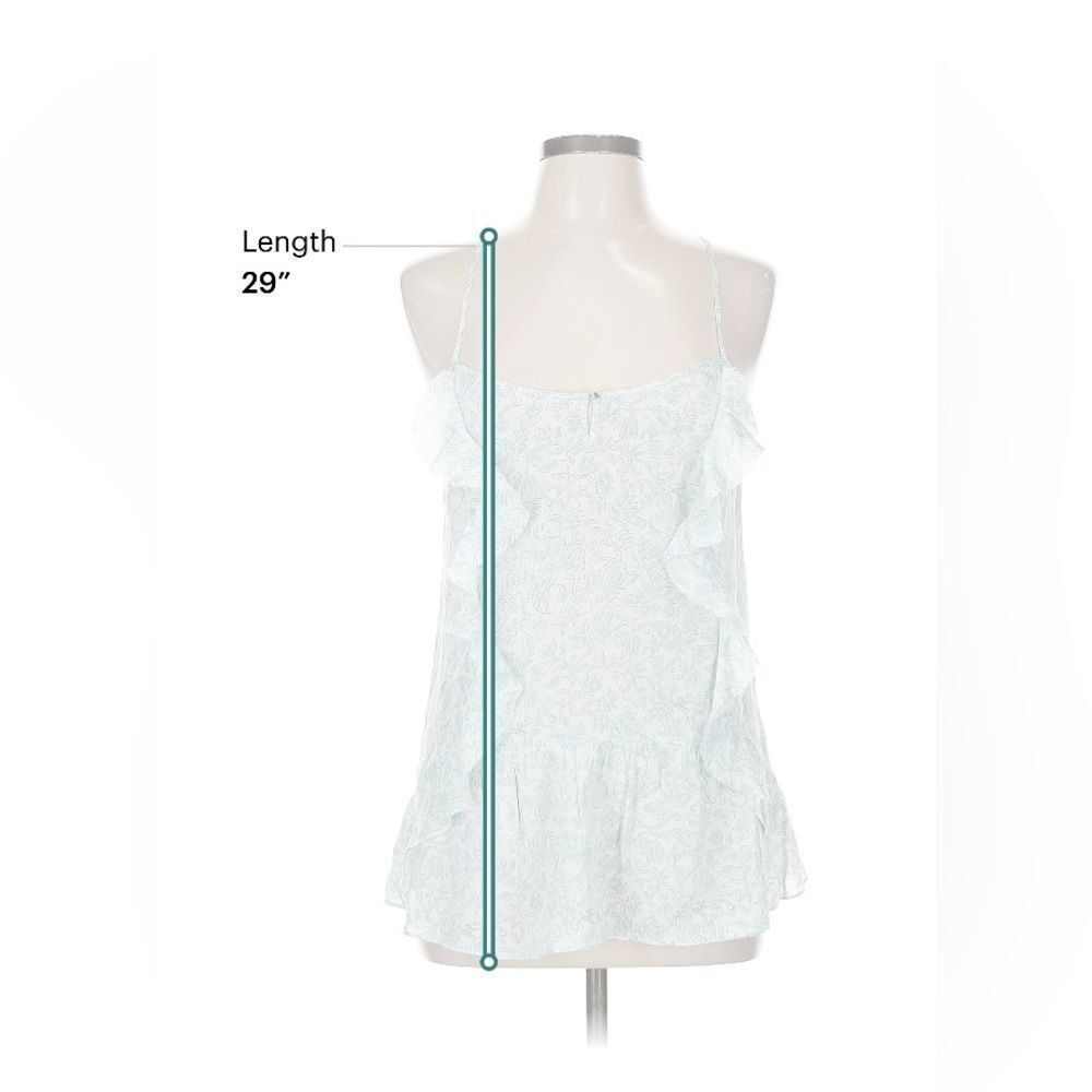 Sz M 100% Silk *Banana Republic* Ruffle Print Cami Tank Top - Picture 8 of 9